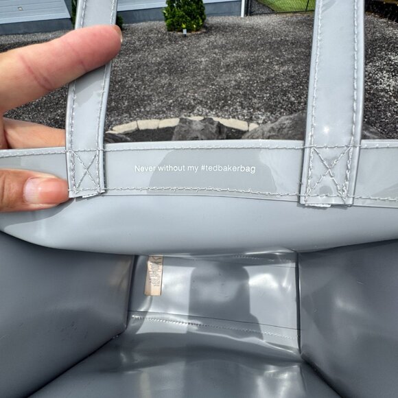 Ted Baker Alacon Plain Bow Medium Icon Bag Tote (Light Grey) - Picture 10 of 13